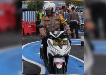 AKBP Yogen Heroes Baruno Jajal Sirkuit S Praktek SIM C Baru di Siantar
