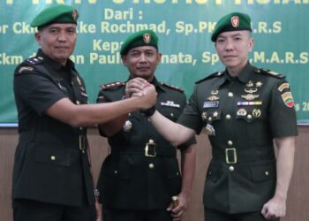 Kapten Ckm dr Ivan Paulus Gunata, SpKJ, MARS, resmi menjabat Kepala Rumah Sakit Tentara Siantar