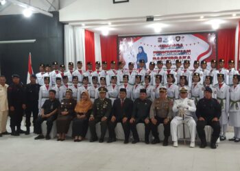 Pengukuhan Paskibraka (Pasukan Pengibar Bendera Pusaka) di Pendopo Rumah Dinas Walikota Tanjungbalai, Selasa (15/08/23) pukul 14.00 WIB