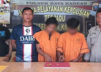 Polsek Raya Tangkap Dua Pria Pemilik Sabu