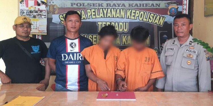 Polsek Raya Tangkap Dua Pria Pemilik Sabu