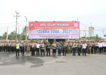 Polres Pelabuhan Belawan Laksanakan Apel Pasukan untuk Ops Zebra Toba 2023