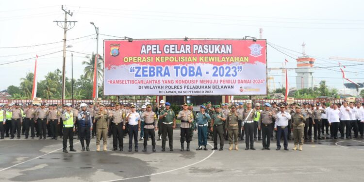 Polres Pelabuhan Belawan Laksanakan Apel Pasukan untuk Ops Zebra Toba 2023