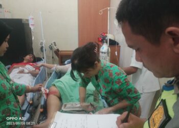 kecelakaan lalulintas (Lakalantas) di Jalan Gereja Simpang Jalan Tarutung,
