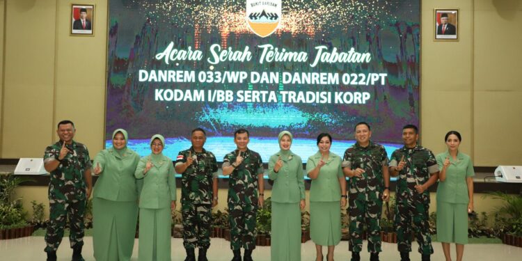 Danrem 022/PT Dijabat Kolonel Inf Agustatius Sitepu