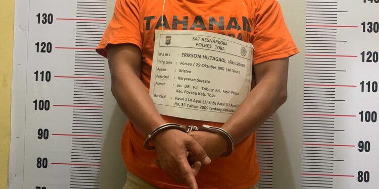 Satnarkoba Polres Toba Tangkap Bandar Sabu Porsea
