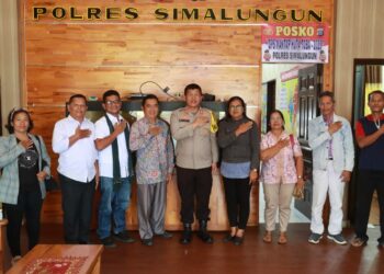 Kapolres Simalungun Terima Audiensi Pengurus Gereja GKPS Sarangpunai