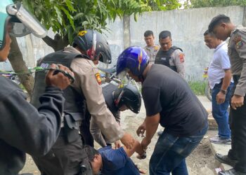 Sat Narkoba Polres Pelabuhan Belawan Gerebek Kampung Narkoba di Pasar VI Martubung, Kecamatan Medan Labuhan, Selasa, (12/09) Pukul 16.30 WIB.