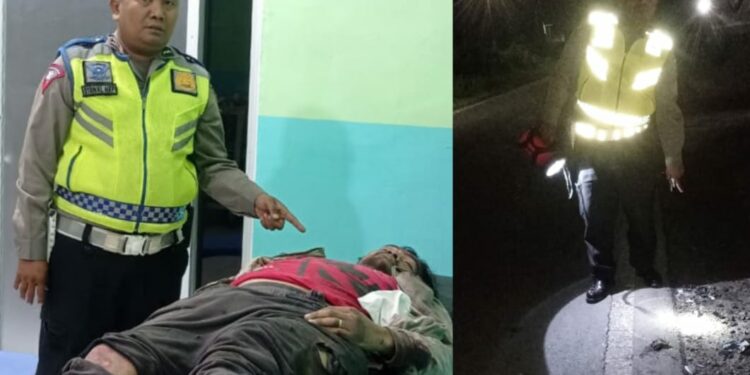 Jepri Saragih Tewas Kecelakaan di Jalan Lintas Siantar Kabanjahe, Nagori Purba Sipinggan Kecamatan Purba Kabupaten Simalungun, Rabu (13/9).