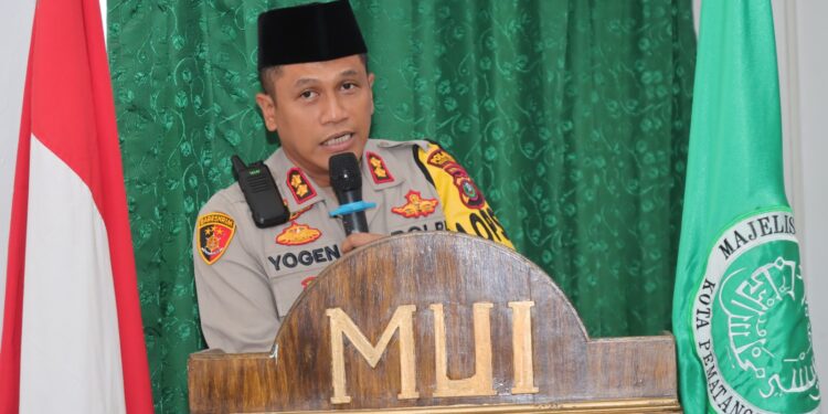 Kapolres Pematang Siantar Narasumber Sosialiasi Bahaya Narkoba di Kantor MUI, Sabtu, 16 September 2023 sekira pukul 09.00 WIB.