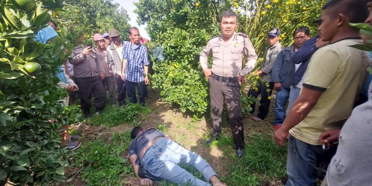 Pertibi Keliati pria berusia 42 Tahun, ditemukan pada hari Sabtu, 23 September 2023 pukul 15.00 WIB ditemukan tewas di ladang milik Hendri Sipayung, Nagori Purba Dolok, Kecamatan Purba, Kabupaten Simalungun.