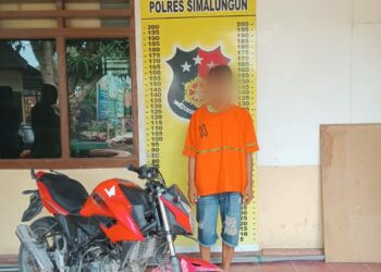 Diburon sejak Agustus, Maling Sepeda Motor ini akhirnya Diciduk Polsek Perdagangan