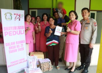 Bhayangkari Polres Simalungun Bantu Korban Kekerasan Anak