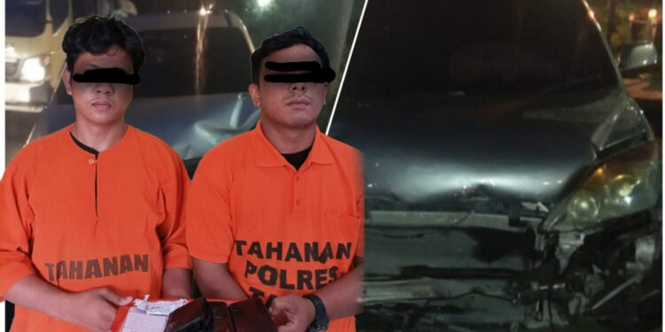 Pengguna Narkoba Tabrak Mobil Polisi di Taput