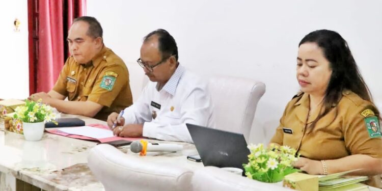 Wakil Bupati H Zonny Waldi Review Program Bangga Kencana dan Percepatan Penurunan Stunting Sumut Tahun 2023 Selasa (24/10/2023).