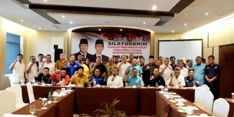 Parpol Pengusung Prabowo-Gibran di Sumut Targetkan Menang Satu Putaran