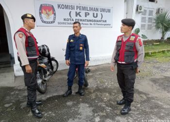 Sat Samapta Polres Pematang Siantar Laksanakan Patroli Dialogis Ke Kantor KPU dan Bawaslu