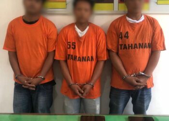 Tiga Pria Terlibat Kasus Narkotika Ditangkap Polsek Perdagangan