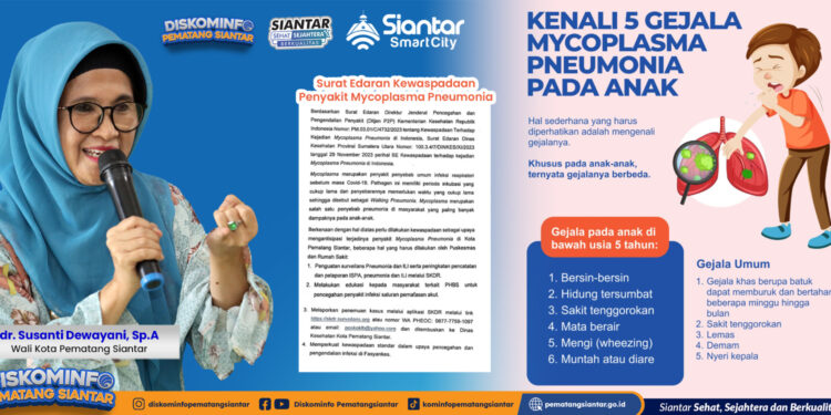 Dinkes Pematang Siantar Terbitkan Surat Edaran Kewaspadaan Penyakit Mycoplasma Pneumonia