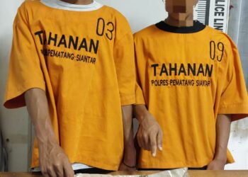 Dua Pemuda Miliki Ganja Ditangkap Satnarkoba Polres Pematang Siantar di Jalan Uwis Gara