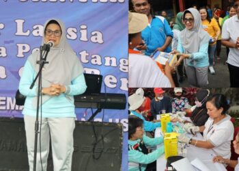 Gebyar Lansia Serentak di 8 Kecamatan Kota Pematang Siantar. dr Susanti Ingatkan Lansia Harus Tetap Sehat Mandiri Ceria dan Bahagia