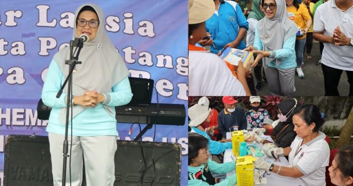 Gebyar Lansia Serentak di 8 Kecamatan Kota Pematang Siantar. dr Susanti Ingatkan Lansia Harus Tetap Sehat Mandiri Ceria dan Bahagia