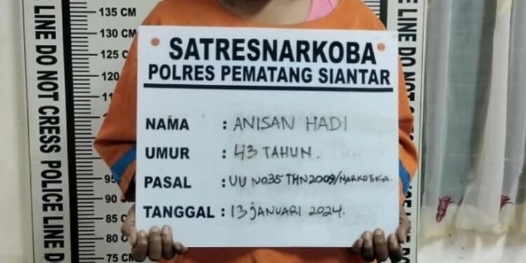 Sat Narkoba Polres Pematang Siantar Tangkap Anisan Hadi di Jalan Patuan Anggi