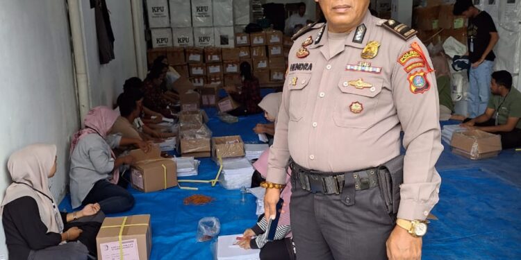 Polres Pematang Siantar Berikan Pengamanan Ketat Pelipatan Surat Suara Pemilu 2024