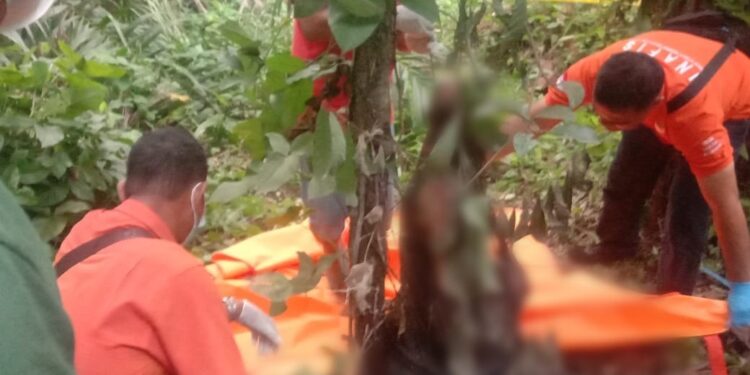Polsek Perdagangan Evakuasi Pensiunan Karyawan BUMN Ditemukan Meninggal di Kebun Kelapa Sawit Simalungun
