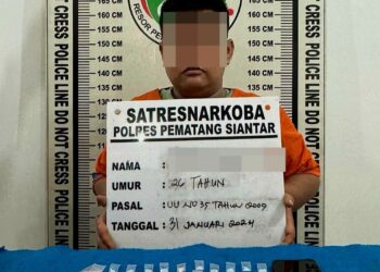 Polres Pematang Siantar Amankan Pemilik Sabu 37 Paket Dari Jalan Seram