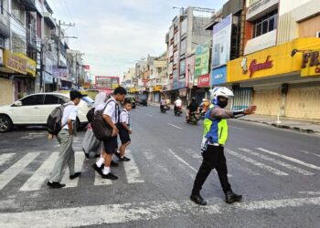 Ciptakan Wilayah Menjadi Aman dan Lancar, Personel Polres Pematangsiantar Laksanakan Gatur Pagi