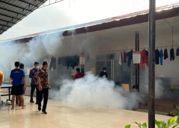 Lapas Kelas IIA Pematangsiantar Kanwil Kemenkumham Sumut Lakukan Fogging Di Area Blok Hunian
