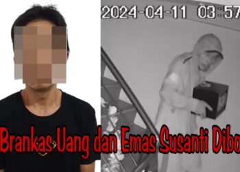 Brankas Uang dan Emas Susanti Dibobol, Aksi Pelaku Terekam CCTV lalu Diciduk Polres Siantar