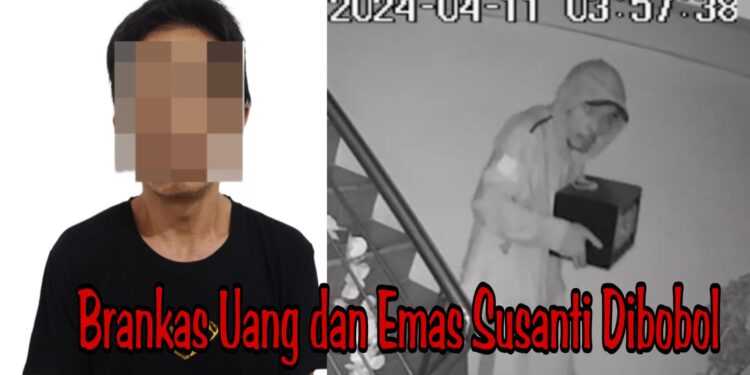 Brankas Uang dan Emas Susanti Dibobol, Aksi Pelaku Terekam CCTV lalu Diciduk Polres Siantar