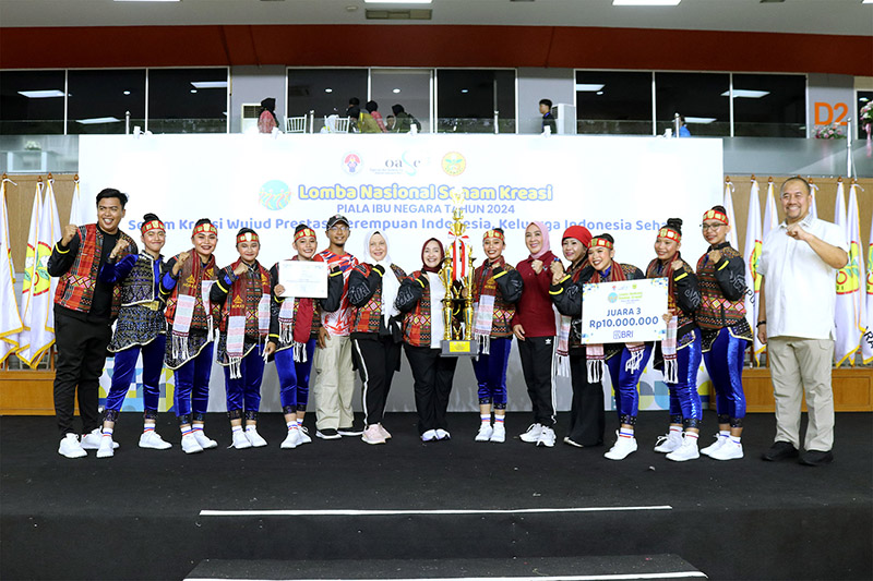 Tim Sumut Raih Juara 3 Senam Kreasi Piala Ibu Negara 2024 di Jakarta


