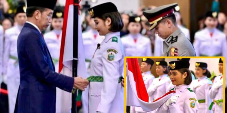 Keren! Violetha Agryka Boru Sianturi jadi Pemimpin Upacara Pengukuhan Paskibraka Nasional Tahun 2024