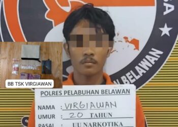 Sat Narkoba Polres Pelabuhan Belawan Tangkap Pengedar Narkoba di Hamparan Perak