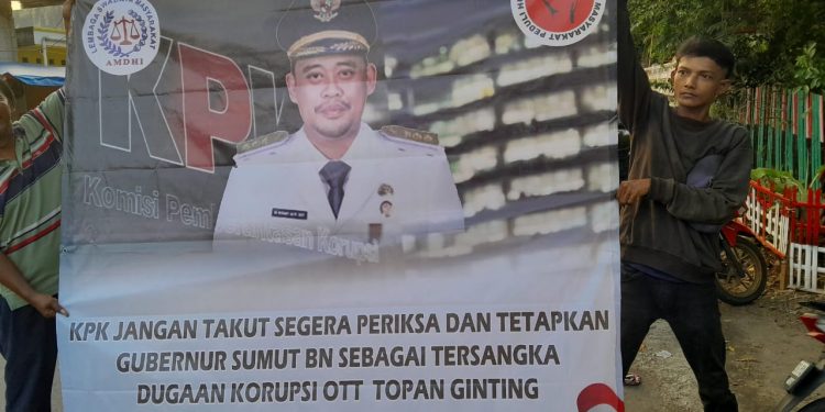 Demo di KPK, KAMAK–GEBRAK Desak Penetapan Bobby Nasution sebagai Tersangka Korupsi Proyek Jalan Sumut