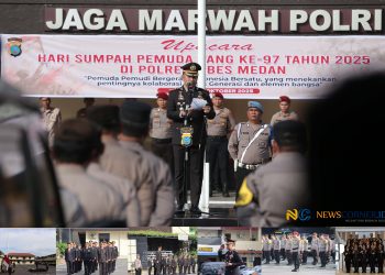 Semangat Kebangsaan Bergelora, Polrestabes Medan Peringati Hari Sumpah Pemuda ke-97