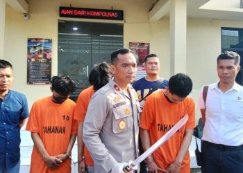 Polsek Medan Baru Tangkap Tiga Begal Bacok Korban Saat Pacaran di Taman Beringin
