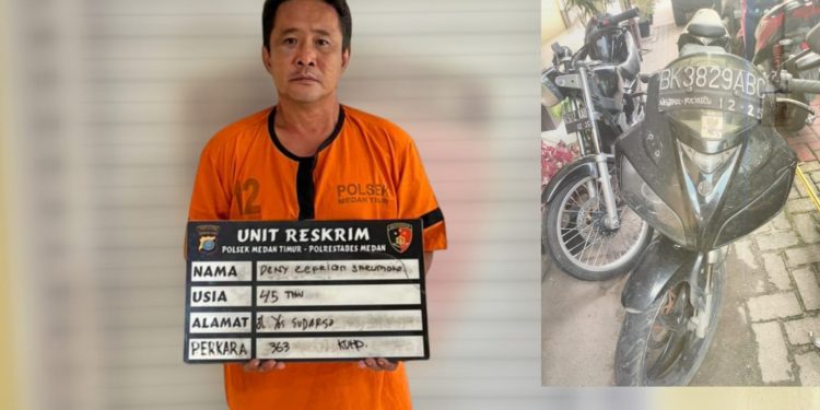 Deni Zefrian Sarumaha Ngaku Tiga Kali Mencuri Sebelum Diciduk Polsek Medan Timur