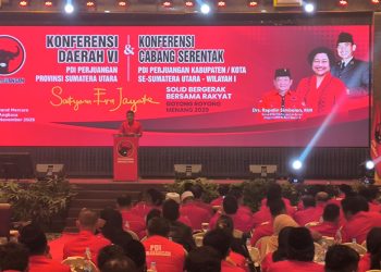 Konferda VI PDI Perjuangan Berlangsung Kondusif, Rapidin Simbolon Ditetapkan sebagai Ketua DPD Sumut