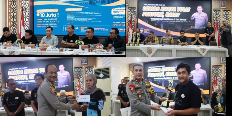Diana F. Norris Juara 1, Tommy Simatupang Juara 2 Lomba Feature Essay Polrestabes Medan