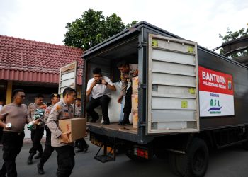 Kedua Kalinya Salurkan Bantuan, Polrestabes Medan Bantu Pemulihan Pascabencana