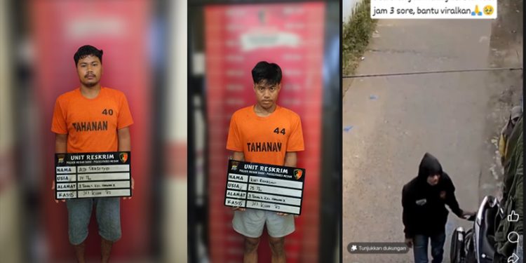 Honda Beat Digondol dari Teras Rumah, Dua Pelaku Berakhir di Polsek Medan Baru