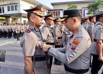 Polrestabes Medan Gelar Sertijab Pejabat Utama dan Kapolsek, Kapolrestabes Tekankan Integritas