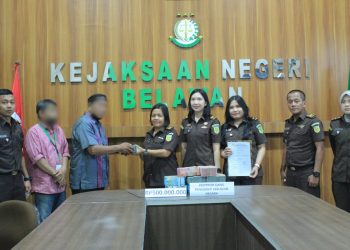 Kejari Belawan Terima Uang Pengganti Rp500 Juta Kasus Korupsi Dana BOS SMA Negeri 19 Medan