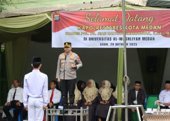 Kapolrestabes Medan Pimpin Upacara di Al Washliyah, Ingatkan Pelajar Jauhi Geng Motor dan Narkoba