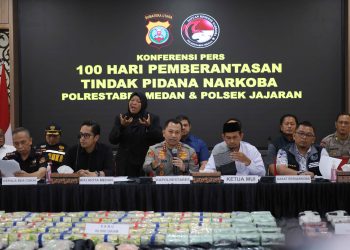 Polrestabes Medan Ungkap 156 Kg Sabu dan 60 Ribu Ekstasi, Amankan 718 Tersangka dalam 100 Hari, Sindikat Internasional Terendus