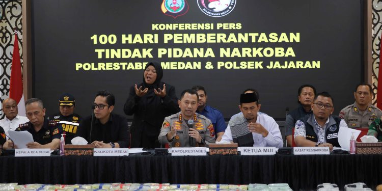 Polrestabes Medan Ungkap 156 Kg Sabu dan 60 Ribu Ekstasi, Amankan 718 Tersangka dalam 100 Hari, Sindikat Internasional Terendus